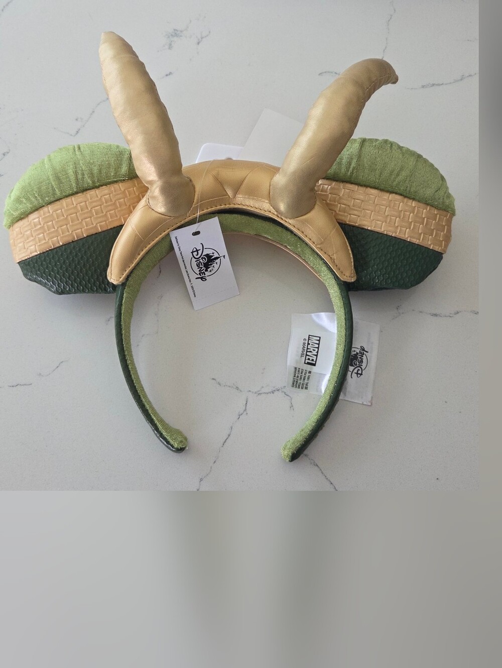 Disney Green and Gold Loki Horn Ear Headband
